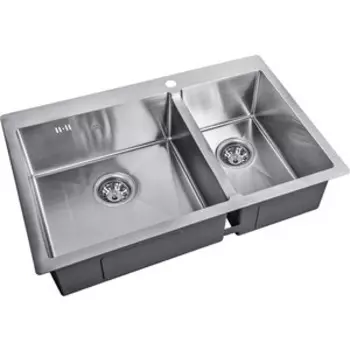 Кухонная мойка ZorG Steel Hammer SH 78-2-51-L нержавеющая сталь
