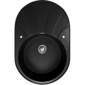 Кухонная мойка ZOX ZX-GM 03 74х48 с крылом, черная (4630085461852)