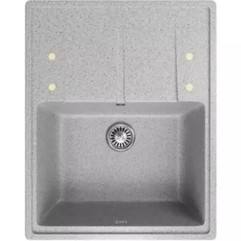 Кухонная мойка ZOX ZX-GM 05 62х48 с крылом, серая (4630085461944)