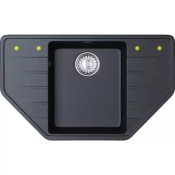 Кухонная мойка ZOX ZX-GM 13 80х48 угловая, черная (4630085463498)