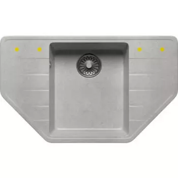 Кухонная мойка ZOX ZX-GM 13 80х48 угловая, серая (4630085463504)