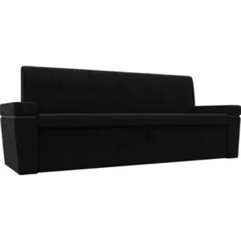 Кухонный диван АртМебель Деметра микровелвет (черный)