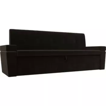 Кухонный диван АртМебель Деметра микровелвет (коричневый)