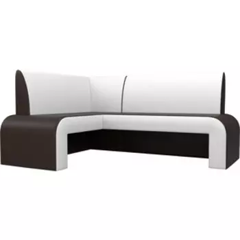 Кухонный диван АртМебель Кармен эко-кожа коричнево/белый левый