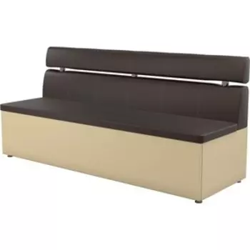 Кухонный диван АртМебель Классик эко-кожа коричнево/бежевый