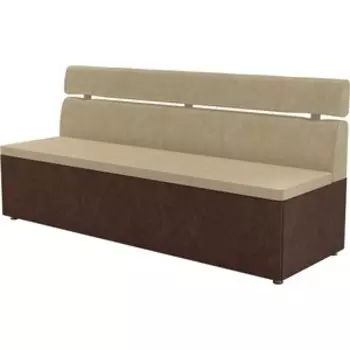 Кухонный диван АртМебель Классик микровельвет бежево/коричневый