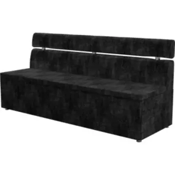 Кухонный диван АртМебель Классик микровельвет черный