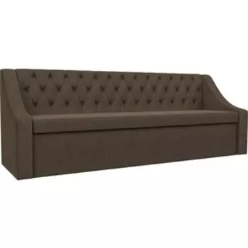 Кухонный диван АртМебель Мерлин рогожка коричневый прямой