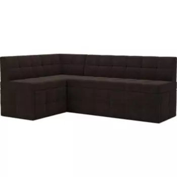 Кухонный диван Mebel Ars Атлантис левый угол (Кордрой коричневый) 212х84х135 см