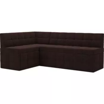 Кухонный диван Mebel Ars Атлантис левый угол (велюр шоколад HB-178 16) 190х84х120 см