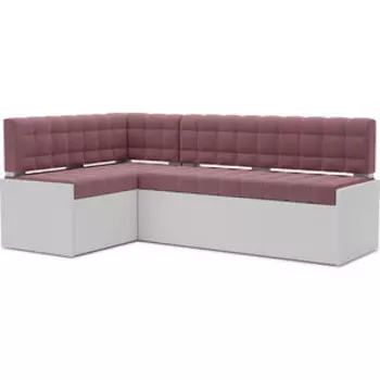 Кухонный диван Mebel Ars Ганновер левый угол (велюр пудра НВ-178 18) 208х82х133 см