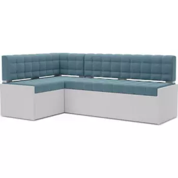 Кухонный диван Mebel Ars Ганновер левый угол (голубой - Luna 089) 208х82х133 см