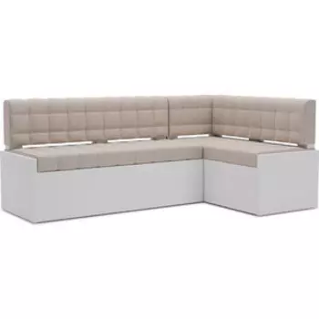 Кухонный диван Mebel Ars Ганновер правый угол (бархат бежевый STAR VELVET 6 LIGHT Beige) 208х82х133 см