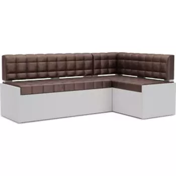 Кухонный диван Mebel Ars Ганновер правый угол (бархат шоколадный STAR VELVET 60 COFFEE) 208х82х133 см