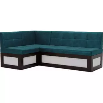 Кухонный диван Mebel Ars Нотис левый угол (бархат сине-зеленый STAR VELVET 43 BLACK GREEN) 207х82х132 см