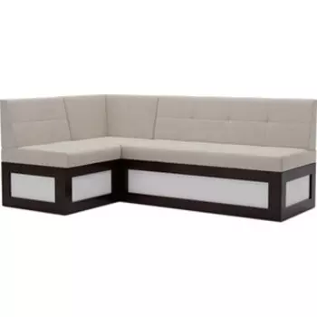Кухонный диван Mebel Ars Нотис левый угол (бархат бежевый STAR VELVET 6 LIGHT Beige) 207х82х132 см