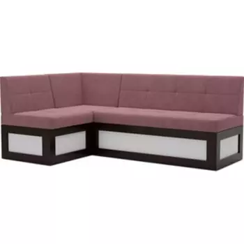 Кухонный диван Mebel Ars Нотис левый угол (велюр пудра НВ-178 18) 207х82х132 см