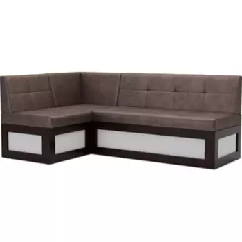 Кухонный диван Mebel Ars Нотис левый угол (бархат шоколадный STAR VELVET 60 COFEE) 187х82х112 см