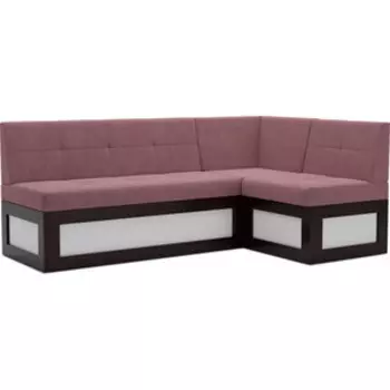 Кухонный диван Mebel Ars Нотис правый угол (велюр пудра НВ-178 18) 207х82х132 см
