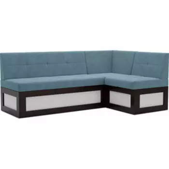 Кухонный диван Mebel Ars Нотис правый угол (голубой - Luna 089) 207х82х132 см