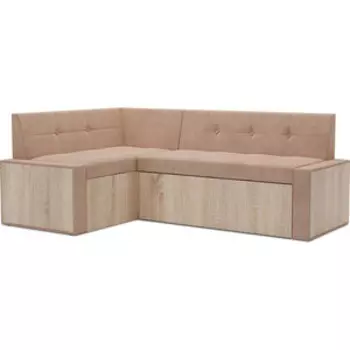 Кухонный диван Mebel Ars Таллин левый угол (бежевый - Luna 061) 190х83х120 см