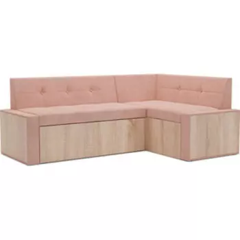 Кухонный диван Mebel Ars Таллин правый угол (Кордрой бежевый) 210х83х140 см