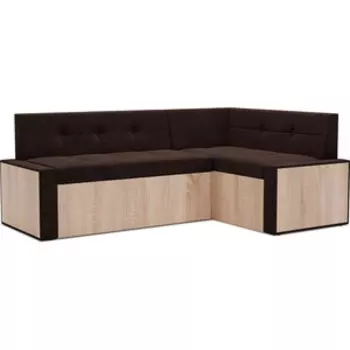Кухонный диван Mebel Ars Таллин правый угол (Кордрой коричневый) 190х83х120 см