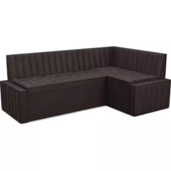 Кухонный диван Mebel Ars Вермут правый угол (бархат шоколадный STAR VELVET 60 COFFEE) 213х82х133 см
