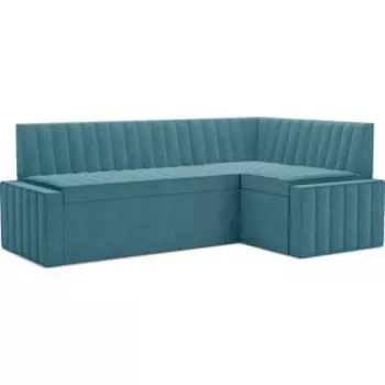 Кухонный диван Mebel Ars Вермут правый угол (голубой - Luna 089) 213х82х133 см