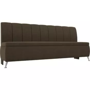 Кухонный прямой диван АртМебель Кантри рогожка коричневый