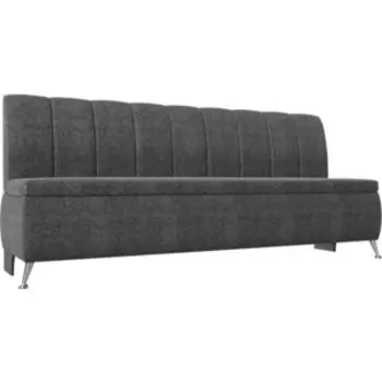 Кухонный прямой диван АртМебель Кантри рогожка серый