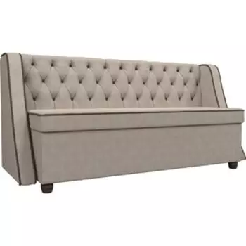 Кухонный прямой диван АртМебель Лофт рогожка бежевый