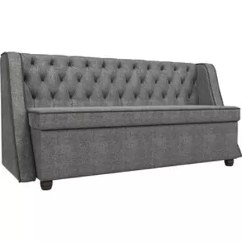 Кухонный прямой диван АртМебель Лофт рогожка серый