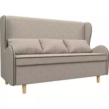 Кухонный прямой диван АртМебель Сэймон рогожка бежевый