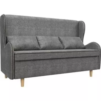 Кухонный прямой диван АртМебель Сэймон рогожка серый