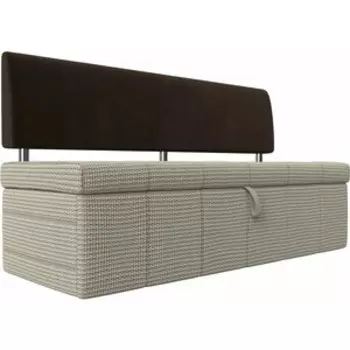 Кухонный прямой диван АртМебель Стоун корфу 02 микровельвет коричневый