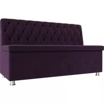 Кухонный прямой диван АртМебель Вента велюр фиолетовый