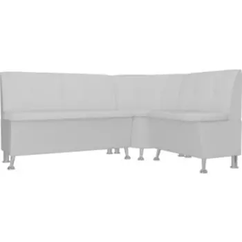 Кухонный угловой диван АртМебель Феникс эко кожа белый правый угол