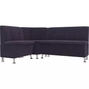 Кухонный угловой диван АртМебель Феникс велюр фиолетовый левый угол