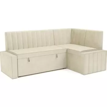 Кухонный угловой диван Mebel Ars Вермут (Бархат бежевый STAR VELVET 6 LIGHT BEIGE) 191х83х121 см (M11-24-4)
