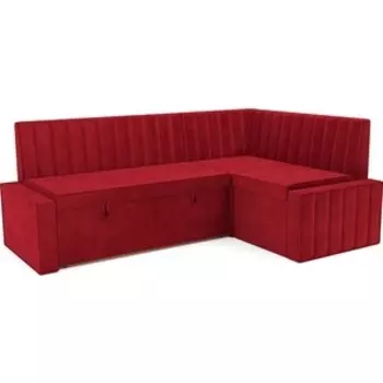 Кухонный угловой диван Mebel Ars Вермут (Кордрой красный) 211х83х141 см (M11-23-16)