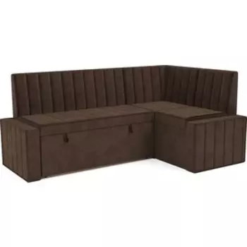 Кухонный угловой диван Mebel Ars Вермут (Велюр молочный шоколад НВ-178/13) 191х83х121 см (M11-24-7)