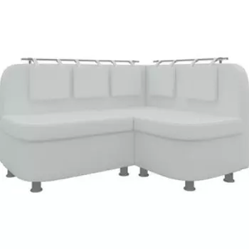 Кухонный уголок АртМебель Уют-2 эко-кожа белый правый