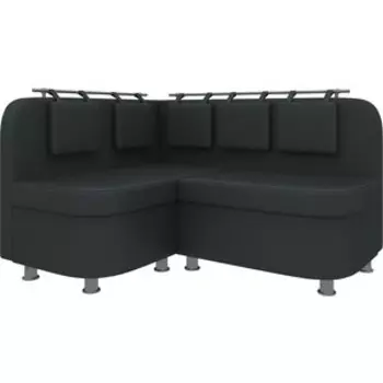 Кухонный уголок АртМебель Уют-2 эко-кожа черный левый