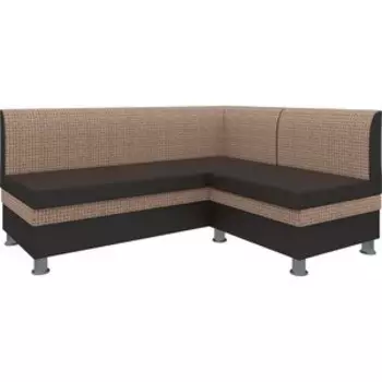 Кухонный уголок АртМебель Уют корфу 03 эко-кожа коричневый правый