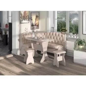 Кухонный Уголок Бител Орхидея -Люкс (Бодего Светлый, Велюр Латте) (BTL10000669)