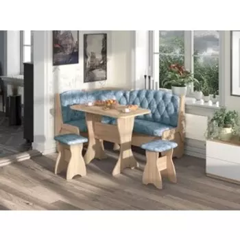 Кухонный Уголок Бител Орхидея -Люкс (Дуб Сонома, Велюр Лагуна) (BTL10000680)