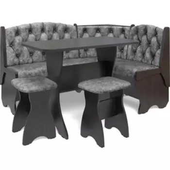 Кухонный Уголок Бител Орхидея Люкс (Венге, Велюр Графит) (BIT001358)