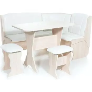 Кухонный уголок Бител Орхидея - однотонный (ясень, Борнео милк, ясень)