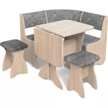 Кухонный Уголок Бител Тюльпан Мини Однотон (Ясень Светлый, В.Графит) (BIT001323)